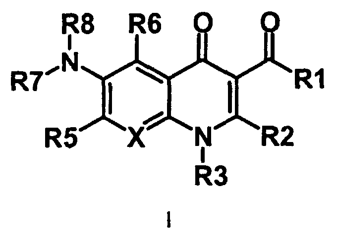 环烷基取代的7-氨基-4-喹诺酮-3-甲酸衍生物,其制备方法及其作为药物