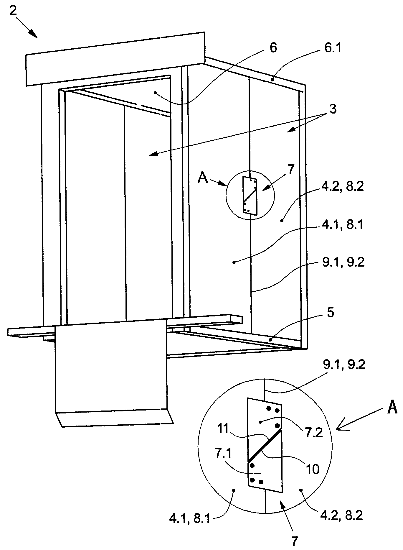 cn1982194a_电梯轿厢和安装轿厢壁的壁元件的方法有效