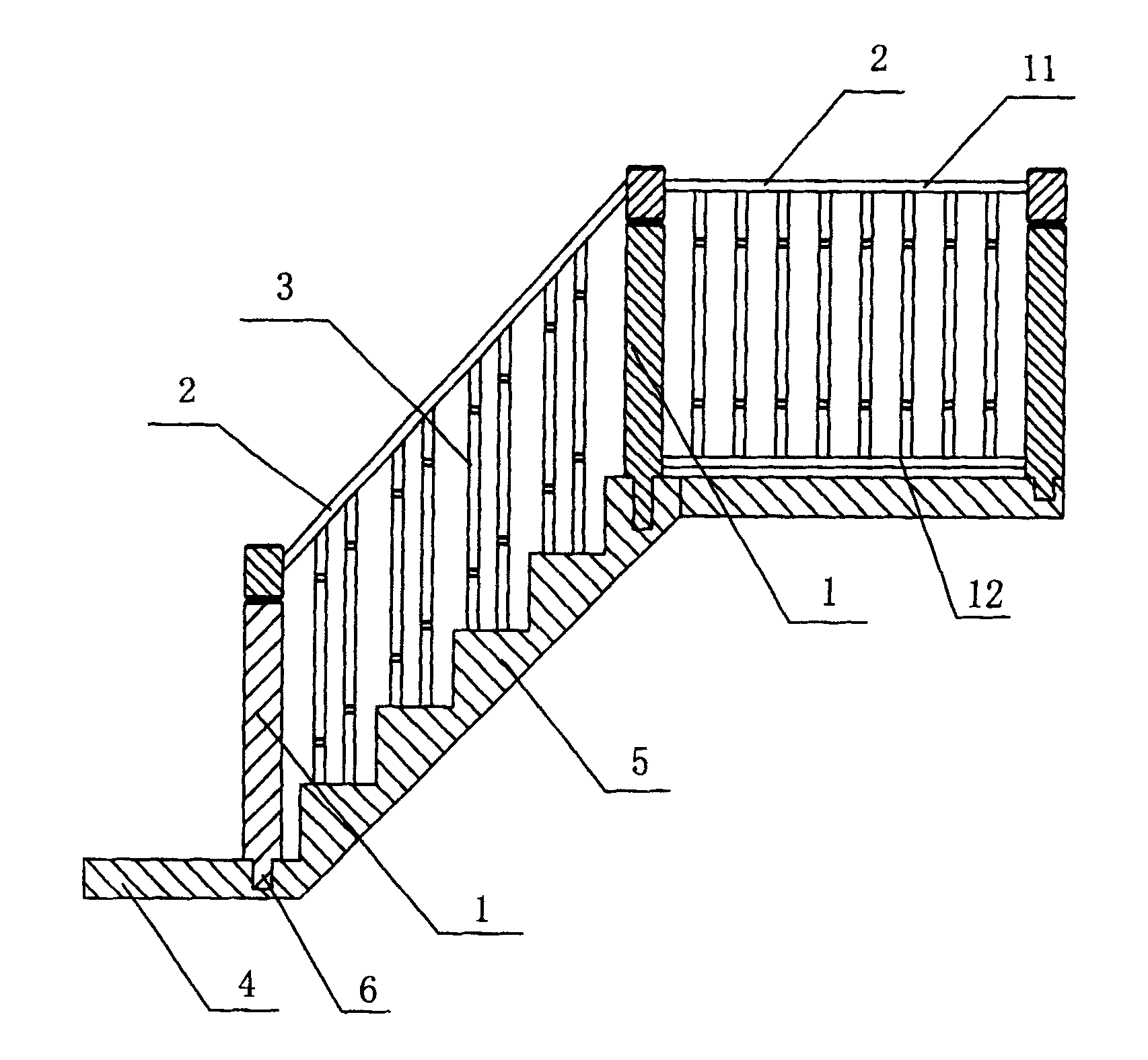 cn100430565c_木结构楼梯栏杆的安装方法有效