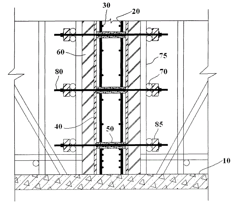 cn201386392y_一种用于墙体建造工艺的混凝土空心支撑体失效