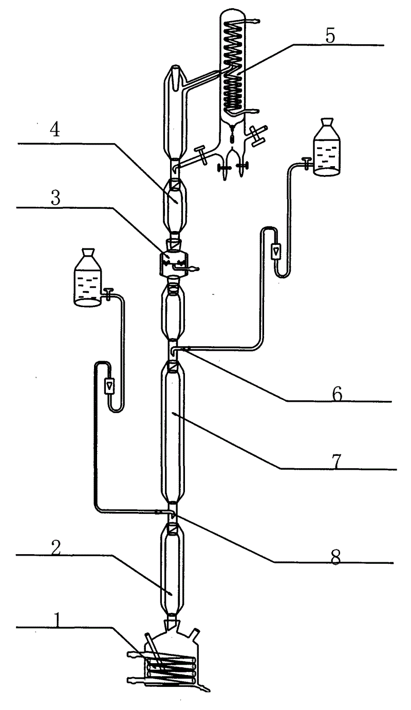 cn201578874u_侧线出料收集器与外冷凝式回流分配器组合萃取精馏装置