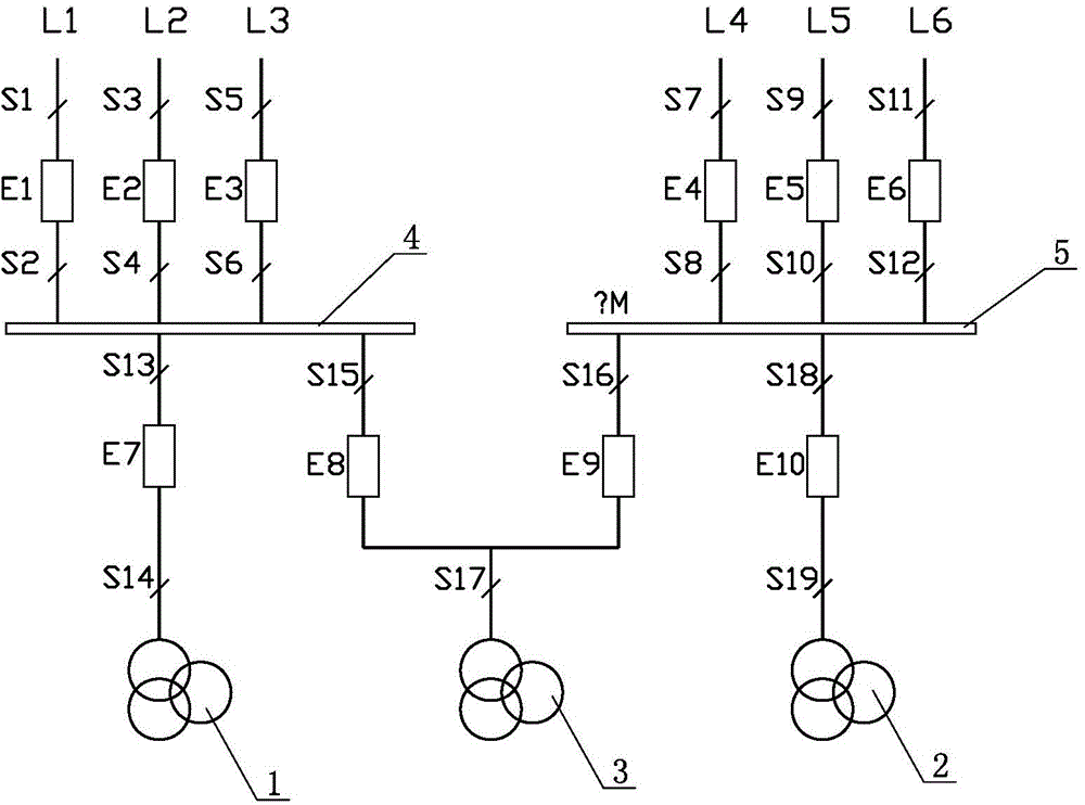 一种单母线双断路器分段接线结构