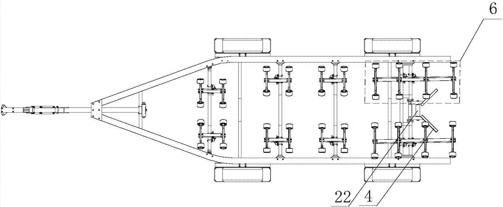 cn206367424u_一种用于v型船底的拖车船艇摆正结构有效