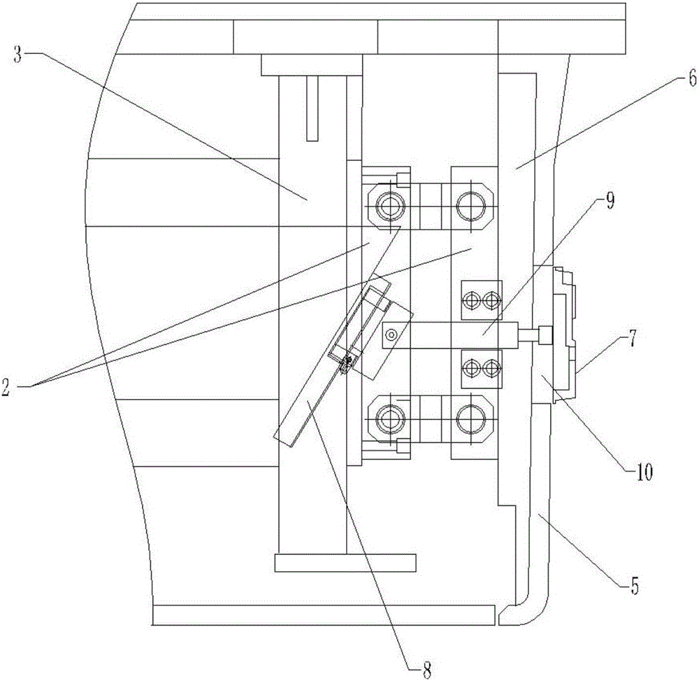 cn206812335u_一种电冰箱箱体发泡模具灯盒滑块机构有效