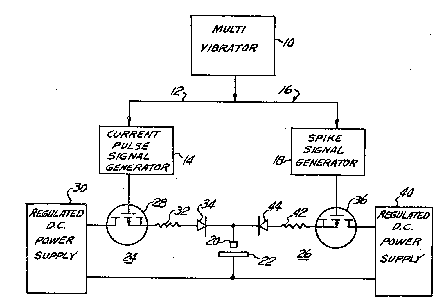 us4443682(a)_superimposed high striking voltage power supply